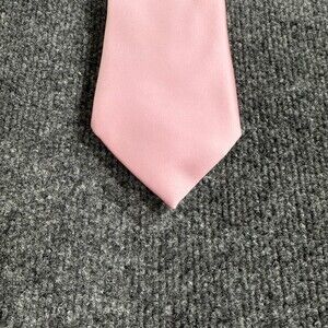 Perry Ellis Portfolio Solid Pink Silk-Style Necktie — Men's Classic